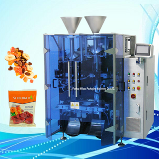 Double-row food packing machine vertical packaging machine snacks packaging machine stand up pouch with zipper